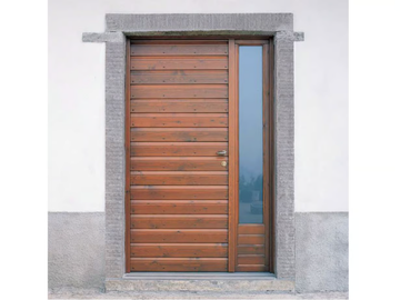 Glazed entry door - Exterior glazed wooden entry door by CARMINATI SERRAMENTI - view 2